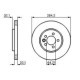 Disc frana Fata Dreapta/Stanga BOSCH 283.7 mm 38.2 mm 22.0 mm pentru MG MG 6, MG ZT, MG ZT-T, ROVER 75, 75 I 1.8-2.5 02.99