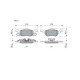 Set placute frana fata BOSCH pentru FORD FOCUS I, FOCUS I/KOMBI, FORD USA FOCUS ZX3, FOCUS ZX5 1.4-2.0 08.98-06.07 58.3mm x 178.0mm x 18.2mm