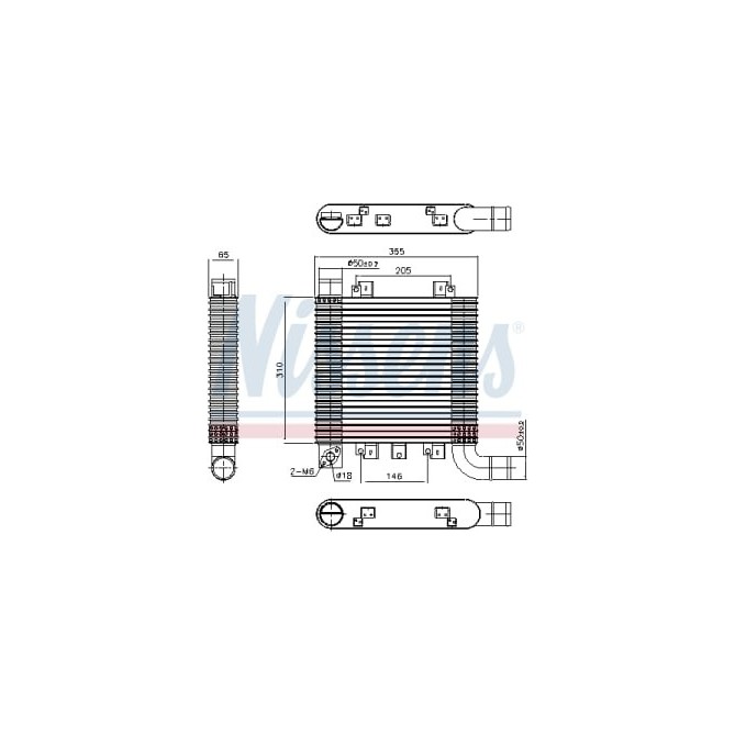 Intercooler, compresor NISSENS