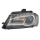 Far DEPO Lampa frontala Stanga bi-xenon D3S/H7 electric cu motor culoare insert negru AUDI A3 06.08-08.12