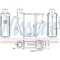 Intercooler, compresor NISSENS