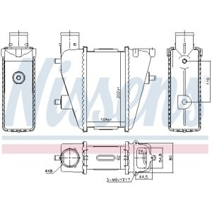 Intercooler, compresor NISSENS