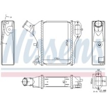 Intercooler, compresor NISSENS