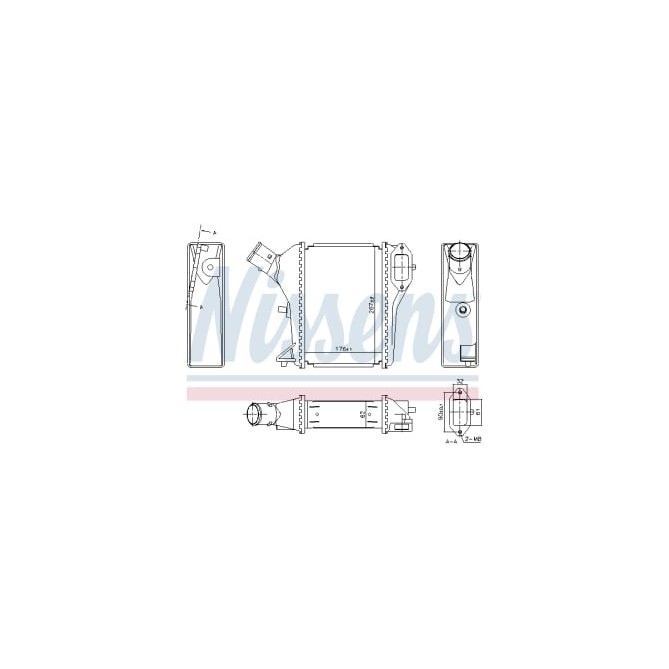 Intercooler, compresor NISSENS