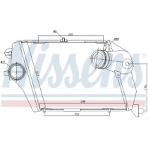 Intercooler, compresor NISSENS