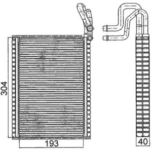 Evaporator, aer conditionat MAHLE