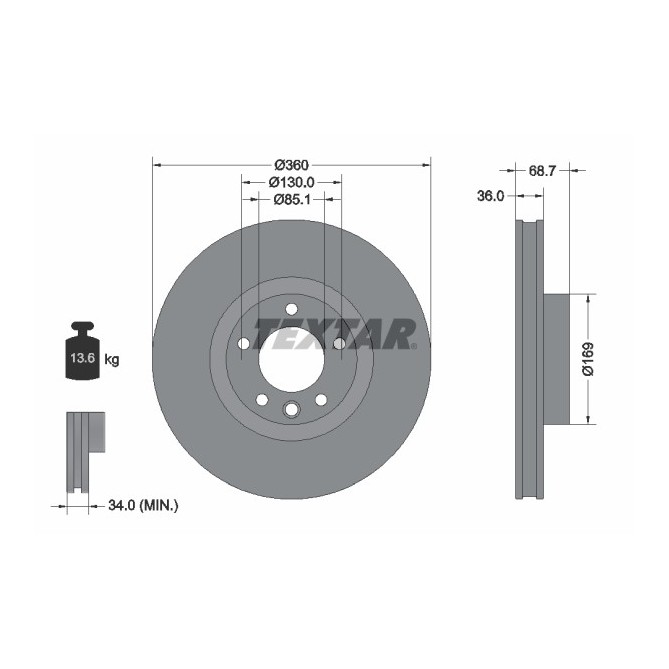 Disc frana TEXTAR