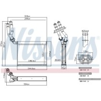 Schimbator caldura, incalzire habitaclu NISSENS