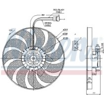 Ventilator, radiator NISSENS