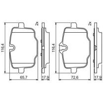 Set placute frana,frana disc BOSCH