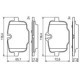 Set placute frana Spate BOSCH pentru BMW 5 (F10), 5 (F11), 6 (F12), 6 (F13), 6 GRAN COUPE (F06) 2.0D-4.4 01.10-10.18