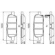 Set placute frana Spate BOSCH cu tampon de amortizare pentru INFINITI EX, G, JX, M, M37, M45, Q50, Q60, Q70, QX50 I; NISSAN CUBE, JUKE, LEAF, MAXIMA