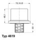 Termostat lichid racire WAHLER 8149182 82 °C VOLVO F10 F12 F16 FL6-10 diametru interior 57.6 mm diametru exterior 73.0 mm inaltime 37.0 mm