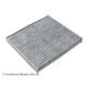 Filtru aer habitaclu carbon activat MAZDA 2, 6, CX-7 1.2-2.5 01.02-12.14 25.0 mm x 196.0 mm x 215.0 mm