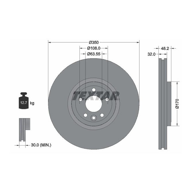 Disc frana TEXTAR