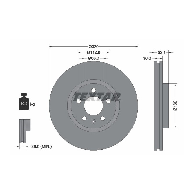 Disc frana TEXTAR