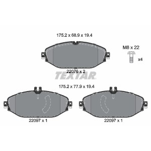 Set placute frana,frana disc TEXTAR