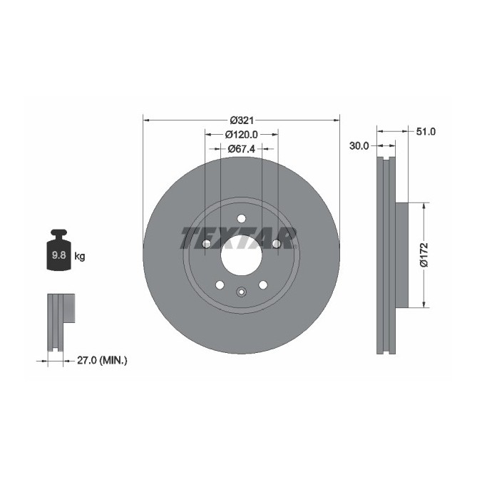 Disc frana TEXTAR