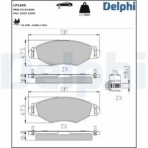 Set placute frana,frana disc DELPHI