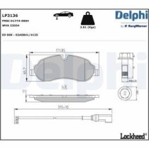 Set placute frana,frana disc DELPHI