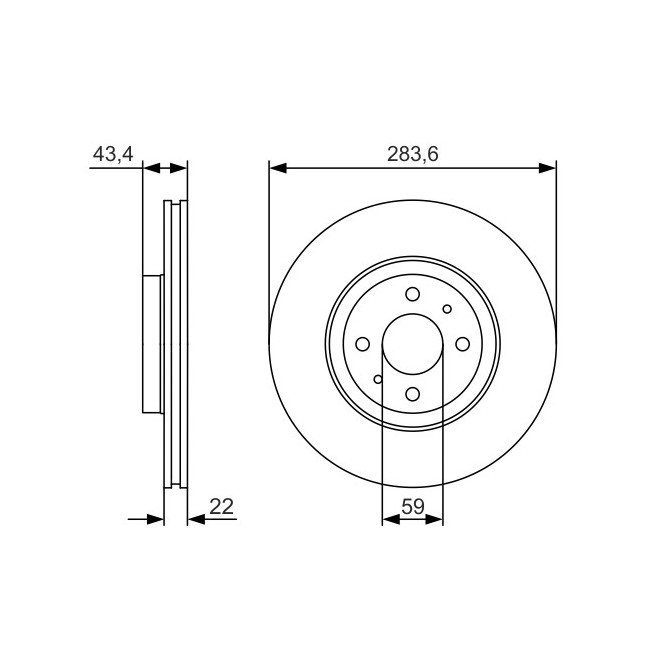 Disc frana BOSCH