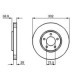 Disc frana BOSCH Fata Dreapta/Stanga 302.0 mm, Inaltime 38.8 mm, Grosime 28.0 mm, Diametru gaura 73.5 mm, 5 gauri, ECE-R90 CHRYSLER RAM, VOYAGER IV