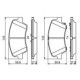 Set placute frana fata BOSCH pentru HYUNDAI EQUUS, GENESIS, I30, VELOSTER, KIA CEE&apos;D, CERATO III, dimensiuni 59.9 mm x 133.0 mm x 17.5 mm