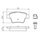 Set placute frana spate BOSCH pentru CITROEN C4, C4 I, PEUGEOT 207, 207/HATCHBACK, 207/KOMBI, 307, 307/KOMBI, 405 I 1.4-2.0D 07.88-01.15