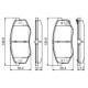 Set placute frana fata BOSCH pentru HYUNDAI IX20, IX35; KIA SOUL II 1.4-2.0, inaltime 56.7 mm, latime 130.0 mm, grosime 17.6 mm