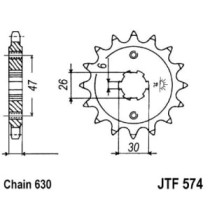 Pinion lant JT ZĘBATKI