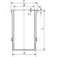 Cămaşă cilindru MAHLE 128.0 mm tub MAN D2840/42/48 10.05 mm înălţime 144.5 mm diametru exterior 253.0 mm lungime