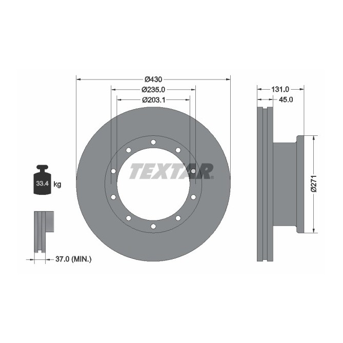 Disc frana TEXTAR