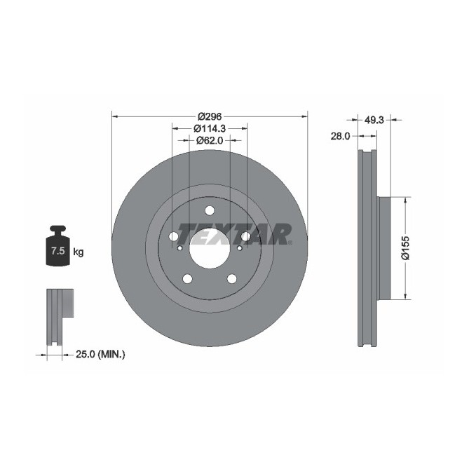 Disc frana TEXTAR