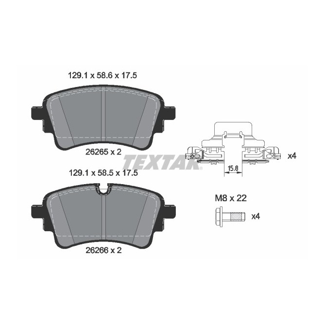 Set placute frana,frana disc TEXTAR