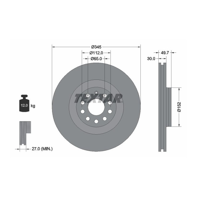 Disc frana TEXTAR