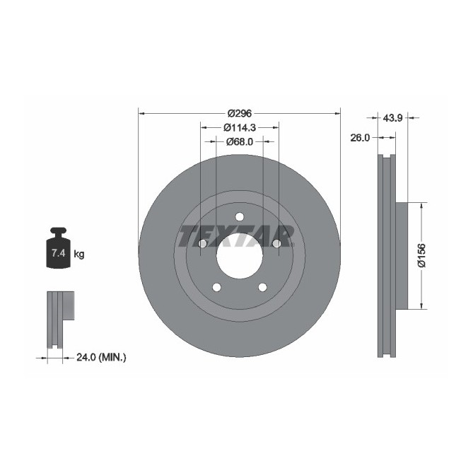 Disc frana TEXTAR