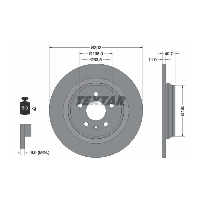 Disc frana TEXTAR