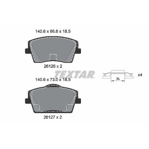 Set placute frana,frana disc TEXTAR