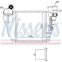 Intercooler, compresor NISSENS