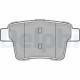 Set placute frana Spate DELPHI pentru FORD MONDEO III, FORD USA FIVE HUNDRED, JAGUAR X-TYPE I, dimensiuni 50.0 mm x 102.0 mm x 16.0 mm