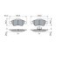 Set placute frana fata BOSCH pentru MERCEDES SPRINTER 2-T, 3-T, 4-T, 5-T, V, VITO 2.0-2.9D 01.95-07.06, dimensiuni 64.9mm x 156.5mm x 19.6mm