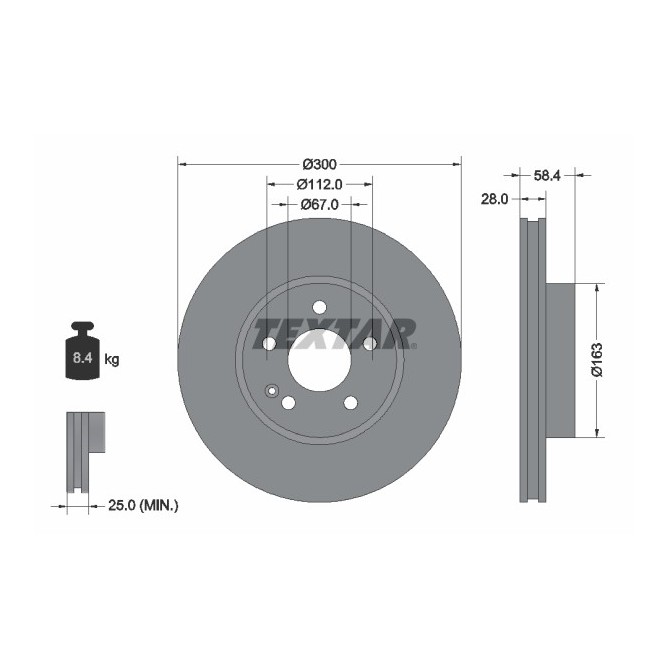 Disc frana TEXTAR