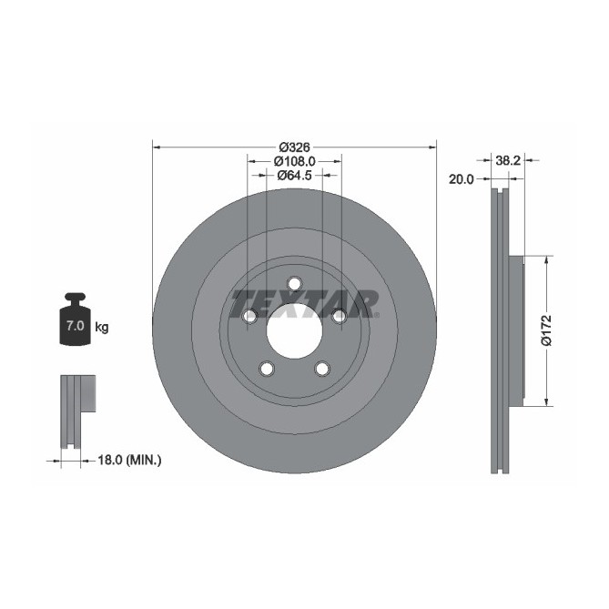 Disc frana TEXTAR