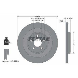 Disc frana TEXTAR