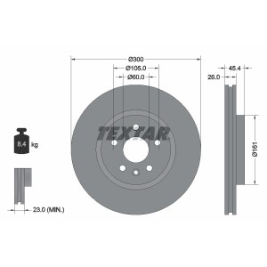 Disc frana TEXTAR