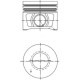 Piston KOLBENSCHMIDT 81,01 mm STD pentru AUDI A3, A4 B7, A6 C6; MITSUBISHI GRANDIS, LANCER VIII, OUTLANDER II; SEAT, SKODA, VW