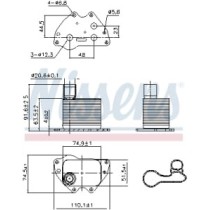 Radiator ulei, ulei motor NISSENS