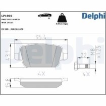 Set placute frana,frana disc DELPHI