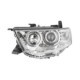 Far Stanga DEPO Lampa Frontala H11/HB3 Electric Manual Cromat Semnalizator Galben MITSUBISHI L200/TRITON