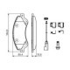 Set placute frana fata BOSCH pentru FORD TRANSIT, TRANSIT TOURNEO 2.2D, inaltime 65.4 mm, latime 164.8 mm, grosime 18.8 mm